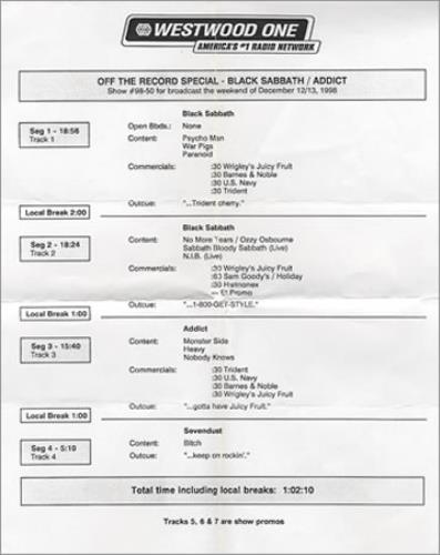 Black Sabbath Off The Record Special CD album (CDLP) US BLKCDOF164454