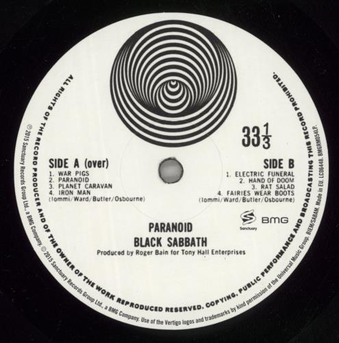 Black Sabbath Paranoid - 180 Gram Vinyl vinyl LP album (LP record) UK BLKLPPA755110