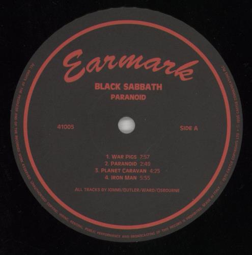 Black Sabbath Paranoid - 180gm vinyl LP album (LP record) Italian BLKLPPA849580