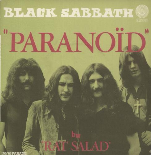 Black Sabbath Paranoid 7" vinyl single (7 inch record / 45) French BLK07PA49916