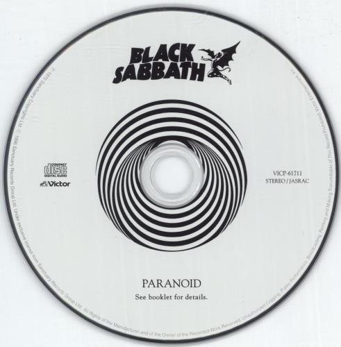 Black Sabbath Paranoid CD album (CDLP) Japanese BLKCDPA888710