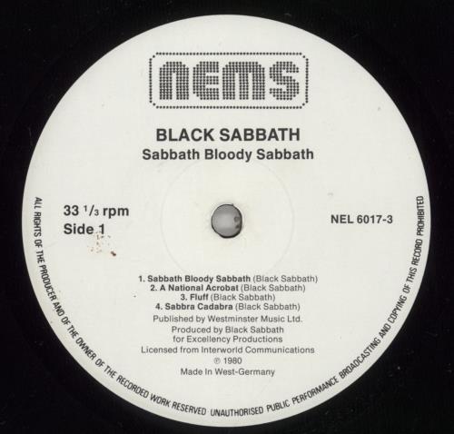 Black Sabbath Sabbath Bloody Sabbath vinyl LP album (LP record) German BLKLPSA459285