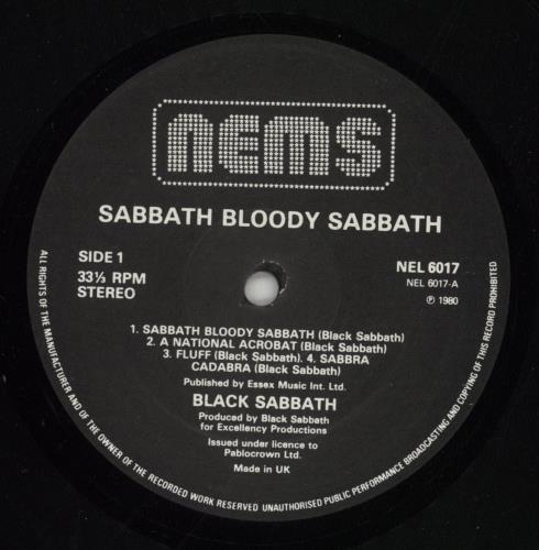 Black Sabbath Sabbath Bloody Sabbath vinyl LP album (LP record) UK BLKLPSA463893