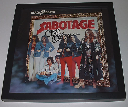 Black Sabbath Sabotage - Autographed & Framed memorabilia UK BLKMMSA328768