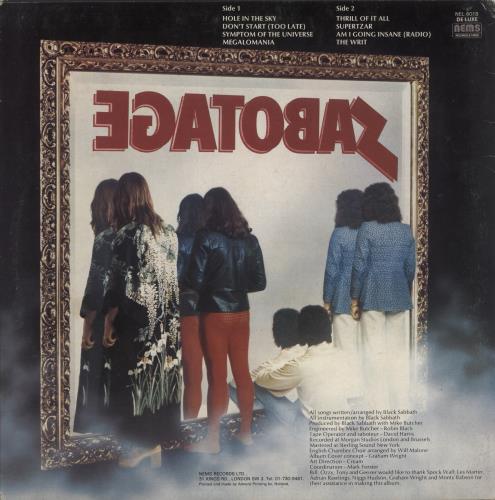 Black Sabbath Sabotage vinyl LP album (LP record) Dutch BLKLPSA391488