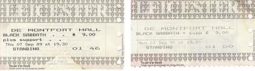 Black Sabbath Set Of 2 Concert Tickets concert ticket UK BLKTISE345476