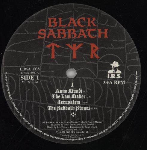 Black Sabbath Tyr - VG vinyl LP album (LP record) UK BLKLPTY858360