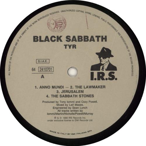 Black Sabbath Tyr vinyl LP album (LP record) Italian BLKLPTY726670