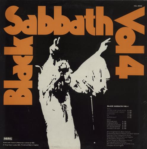 Black Sabbath Vol. 4 vinyl LP album (LP record) Irish BLKLPVO309224