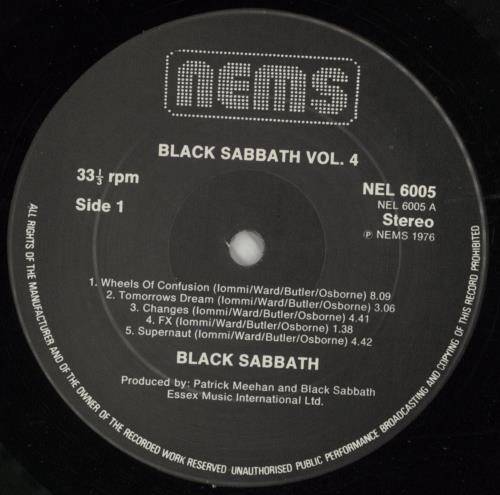 Black Sabbath Vol. 4 vinyl LP album (LP record) Dutch BLKLPVO797776