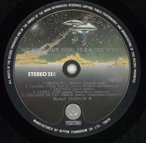 Black Sabbath We Sold Our Soul For Rock 'N' Roll + Insert 2-LP vinyl record set (Double LP Album) Japanese BLK2LWE694712