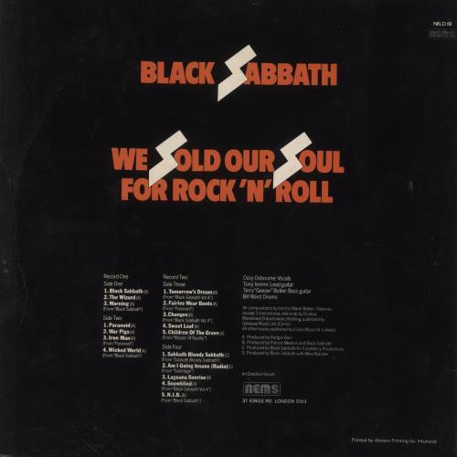 Black Sabbath We Sold Our Soul For Rock 'N' Roll 2-LP vinyl record set (Double LP Album) Dutch BLK2LWE544881