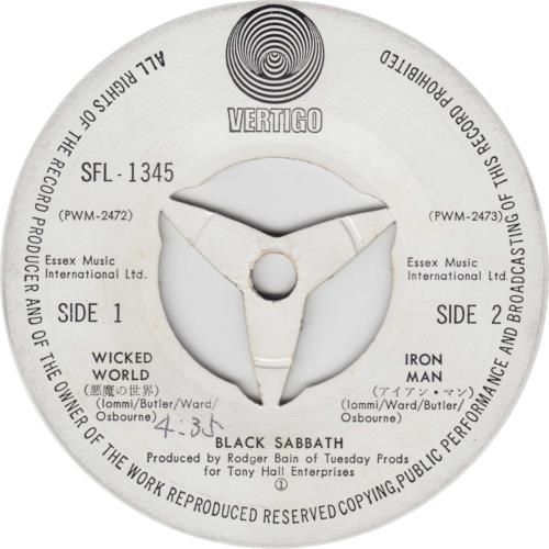 Black Sabbath Wicked World - EX WOL 7" vinyl single (7 inch record / 45) Japanese BLK07WI730004