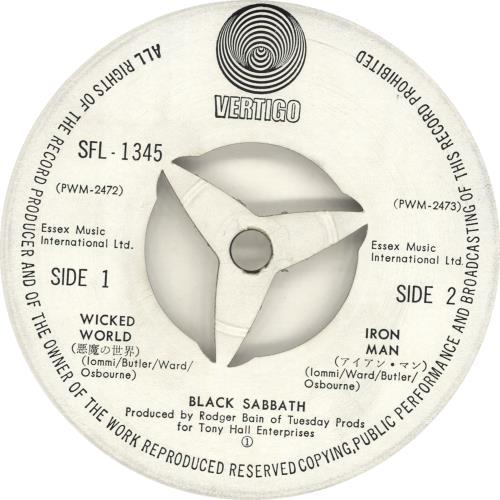 Black Sabbath Wicked World 7" vinyl single (7 inch record / 45) Japanese BLK07WI207993