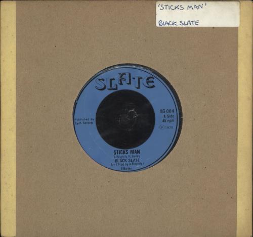 Black Slate Sticks Man 7" vinyl single (7 inch record / 45) UK BS-07ST705701