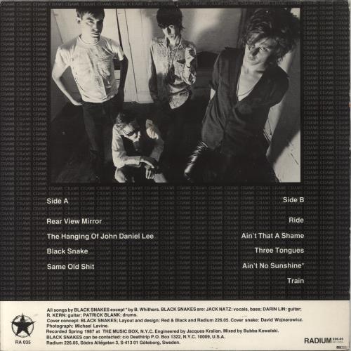 Black Snakes Crawl vinyl LP album (LP record) Swedish 73ALPCR860758