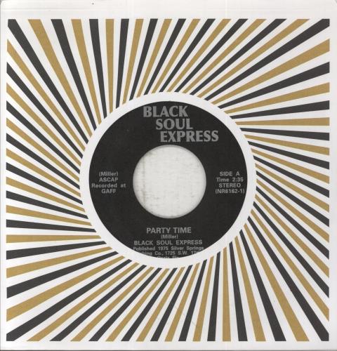 Black Soul Express Party Time 7" vinyl single (7 inch record / 45) US 8L907PA854720