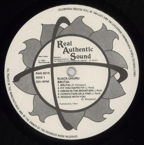 Black Uhuru Brutal vinyl LP album (LP record) UK BUHLPBR877354