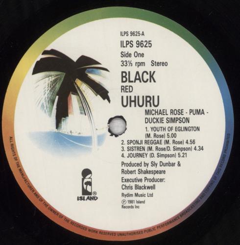 Black Uhuru Red vinyl LP album (LP record) UK BUHLPRE842876