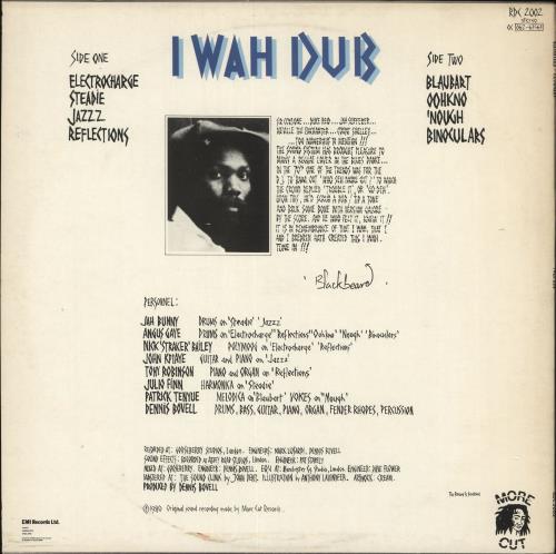 Blackbeard I Wah Dub vinyl LP album (LP record) UK Z1ALPIW722666