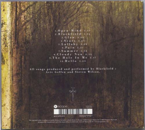 Blackfield Blackfield CD album (CDLP) UK BK5CDBL787578