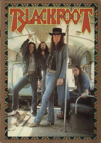 Blackfoot Concert Programme - Fully Autographed tour programme UK KFOTRCO873042