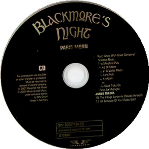 Blackmore's Night Paris Moon 2-disc CD/DVD set US BN-2DPA424226