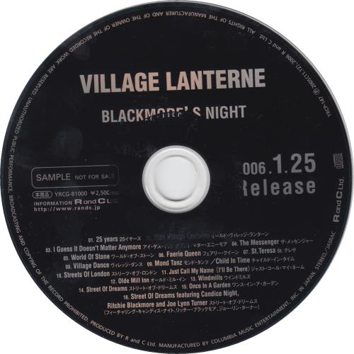 Blackmore's Night Village Lanterne CD album (CDLP) Japanese BN-CDVI645792