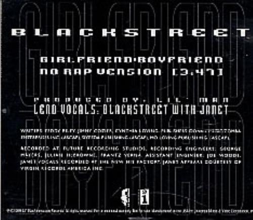 Blackstreet Girlfriend/Boyfriend CD single (CD5 / 5") US BKSC5GI279887