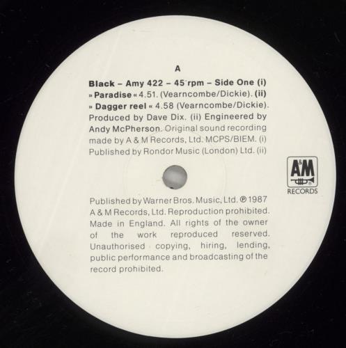Black Paradise 12" vinyl single (12 inch record / Maxi-single) UK BAK12PA466361