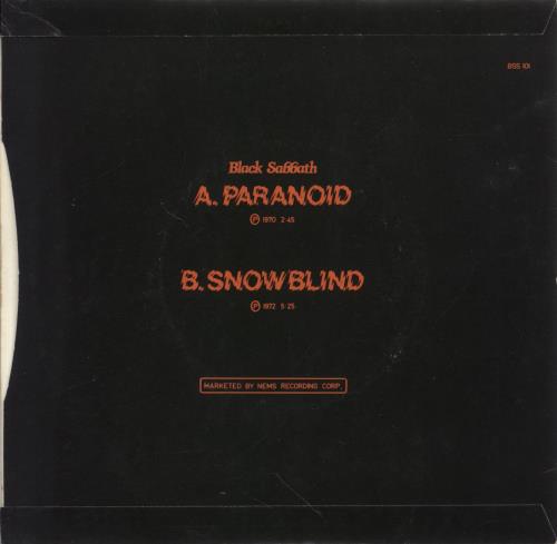 Black Sabbath Paranoid UK 7