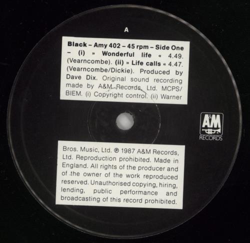 Black Wonderful Life 12" vinyl single (12 inch record / Maxi-single) UK BAK12WO116394