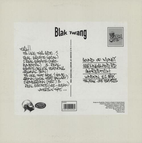 Blak Twang Real Estate 12" vinyl single (12 inch record / Maxi-single) UK 12V12RE762929