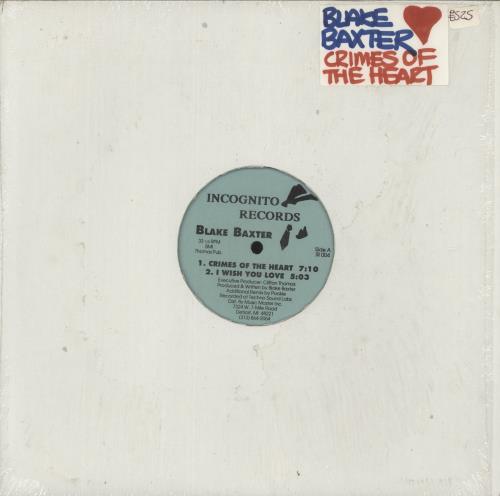 Blake Baxter Crimes Of The Heart 12" vinyl single (12 inch record / Maxi-single) US 9QD12CR888208