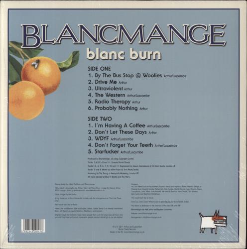 Blancmange Blanc Burn vinyl LP album (LP record) UK BLALPBL851370