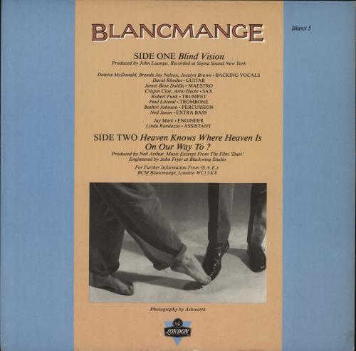 Blancmange Blind Vision 12" vinyl single (12 inch record / Maxi-single) UK BLA12BL14156