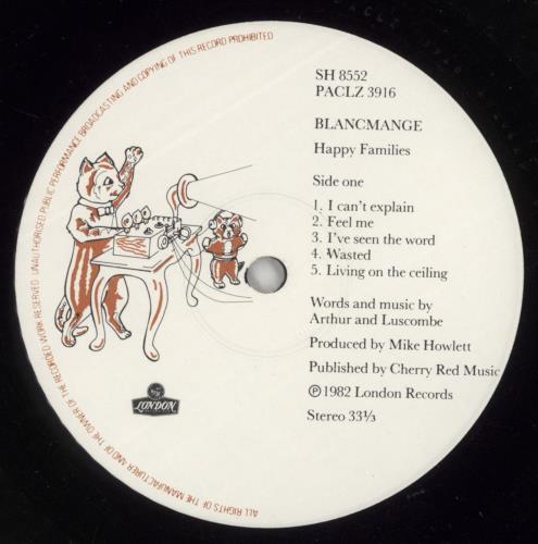 Blancmange Happy Families vinyl LP album (LP record) UK BLALPHA152149