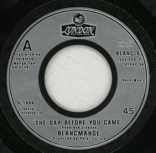 Blancmange The Day Before You Came - Wide 7" vinyl single (7 inch record / 45) UK BLA07TH875748