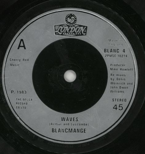 Blancmange Waves 7" vinyl single (7 inch record / 45) UK BLA07WA184503