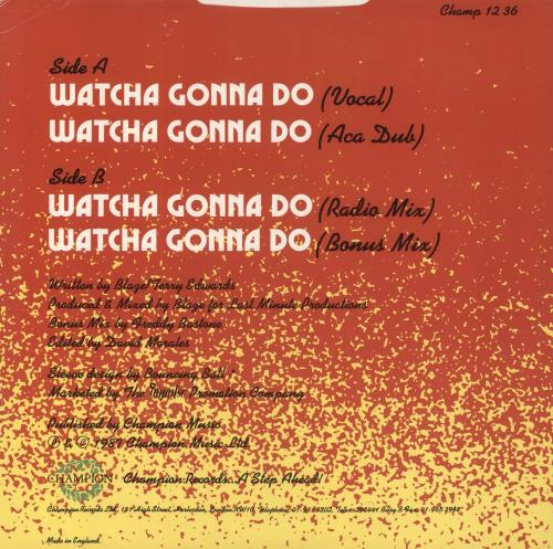 Blaze Watcha Gonna Do 12" vinyl single (12 inch record / Maxi-single) UK H4F12WA860643
