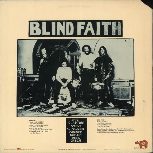 Blind Faith Blind Faith - Deletion Cut vinyl LP album (LP record) US B-FLPBL719512