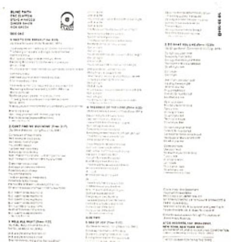 Blind Faith Blind Faith - Group Sleeve vinyl LP album (LP record) US B-FLPBL102419