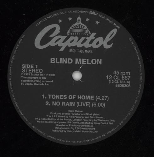 Blind Melon Tones Of Home Ep 12" vinyl single (12 inch record / Maxi-single) UK BDM12TO119557
