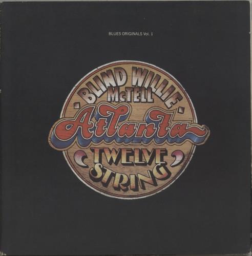 Blind Willie McTell Atlanta Twelve String - Blues Originals Vol. 1 - VG vinyl LP album (LP record) US BJJLPAT880277