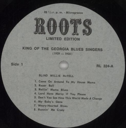 Blind Willie McTell King Of The Georgia Blues Singers (1929-1935) vinyl LP album (LP record) Austrian BJJLPKI693585