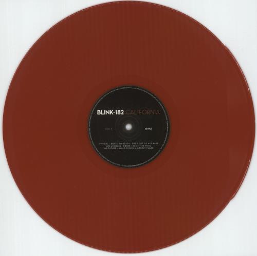 Blink 182 California - Red Vinyl vinyl LP album (LP record) UK B18LPCA786486