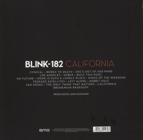 Blink 182 California - Red Vinyl vinyl LP album (LP record) UK B18LPCA786486