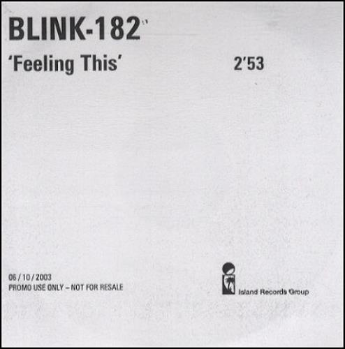 Blink 182 Feeling This CD-R acetate UK B18CRFE263047