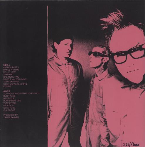 Blink 182 One More Time - Pink / Black Split Vinyl  - Lenticular Sleeve vinyl LP album (LP record) UK B18LPON869798