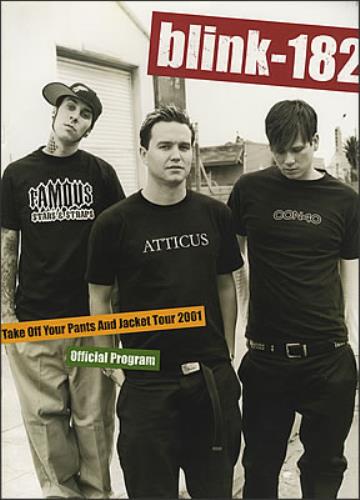 Blink 182 Take Off Your Pants And Jacket Tour Programme tour programme Canadian B18TRTA376111